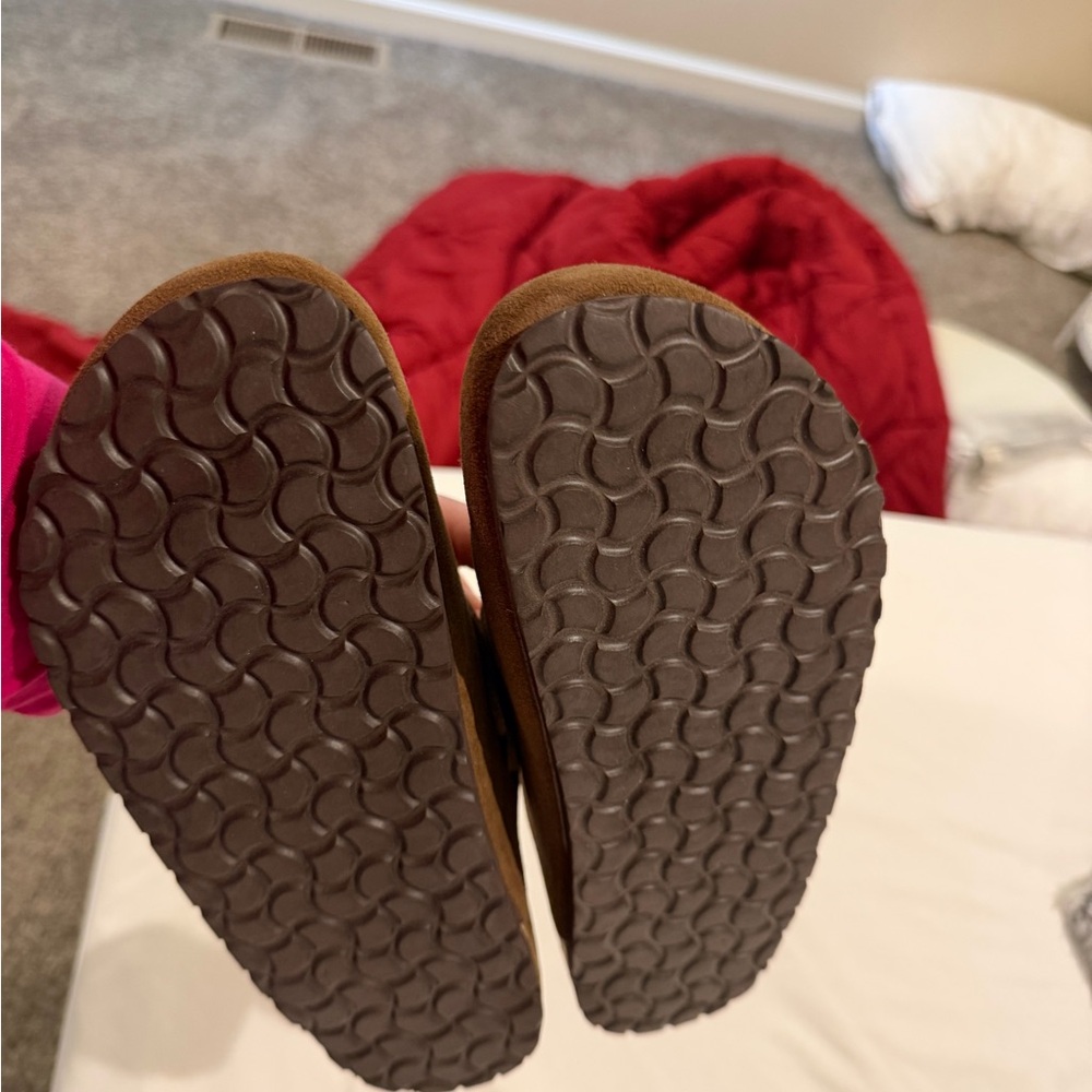 Women's Suede Slip-On Clog Mule in Brown - Picture 3 of 3